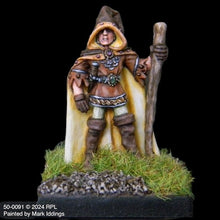 Load image into Gallery viewer, 50-0091:  Elf Mage with Staff, Hooded
