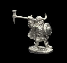 Load image into Gallery viewer, 50-0106:  Dwarf Warrior, Attacking, Horned Helmet
