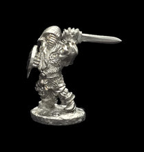 Load image into Gallery viewer, 50-0107:  Dwarf Warrior, Attacking, Smooth Helmet
