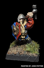 Load image into Gallery viewer, 50-0128:  Dwarf Warrior, Bear Shield, Attacking
