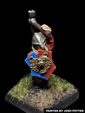 Load image into Gallery viewer, 50-0128:  Dwarf Warrior, Bear Shield, Attacking
