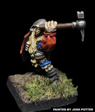 Load image into Gallery viewer, 50-0128:  Dwarf Warrior, Bear Shield, Attacking
