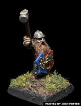 Load image into Gallery viewer, 50-0129:  Dwarf Warrior, Bear Shield, In Reserve
