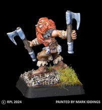 Load image into Gallery viewer, 50-0138:  Dwarf Berserker, Advancing with Pair of Weapons
