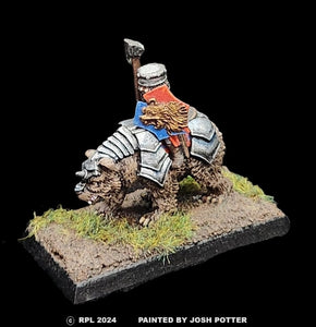 50-0156/48-0601:  Dwarven Bear Rider, In Chainmail [rider and mount]