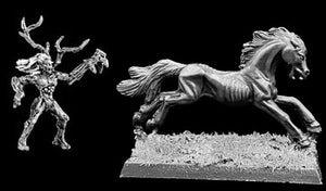 50-0267/48-0690:  Dryad Cavalry on Wild Horse [rider and mount]