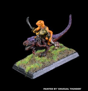 50-0676/48-0674:  Lesser Lizardman Cavalry Rider I, Sword at Side [rider and mount]