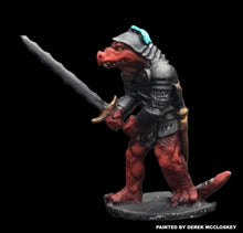 Load image into Gallery viewer, 50-0685:  Armored Lizardman Hero with Greatsword
