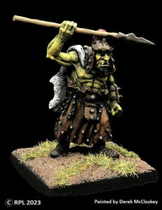 50-0809:  Ogre with Spear Overhead and Helmet