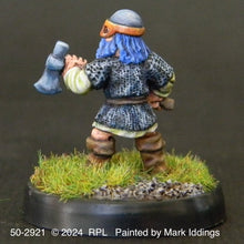 Load image into Gallery viewer, 50-2921:  Armored Gnome with Great Axe and Helmet
