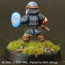 Load image into Gallery viewer, 50-2923:  Armored Gnome with Axe, Shield, and Helmet
