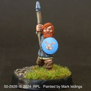 50-2926:  Armored Gnome with Spear Upright and Shield