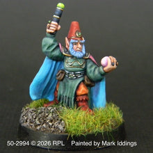 Load image into Gallery viewer, 50-2994: Gnome Illusionist, Wand Raised and Orb Forward
