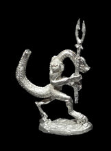 Load image into Gallery viewer, 50-6523:  Reptiliad Warrior, Unarmored, Two Handed Weapon, Advancing, Tail Up
