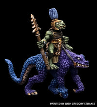 Load image into Gallery viewer, 50-6875/48-0687:  Tenoch Lizard Cavalry with Spear [Rider and Mount]
