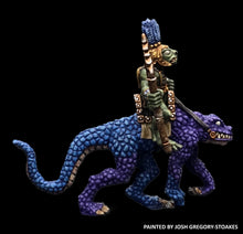 Load image into Gallery viewer, 50-6875/48-0687:  Tenoch Lizard Cavalry with Spear [Rider and Mount]
