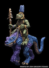 Load image into Gallery viewer, 50-6875/48-0687:  Tenoch Lizard Cavalry with Spear [Rider and Mount]
