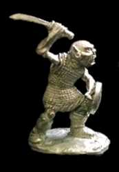 51-0092:  Cave Goblin with Sword and Shield, Advancing