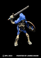 Load image into Gallery viewer, 51-0446:  Skeleton Horseman with Sword, Hooded [rider only]
