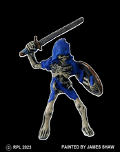 Load image into Gallery viewer, 51-0446/48-0731:  Skeleton Horseman with Sword, Hooded [rider and mount]
