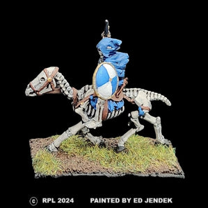 51-0446/48-0731:  Skeleton Horseman with Sword, Hooded [rider and mount]