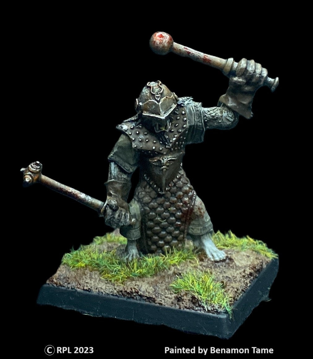 51-0839: Armored Stone Troll with Maces – Ral Partha Legacy