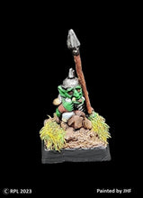 Load image into Gallery viewer, 51-1413:  Goblin Raider, Drunken, Seated, with Spear
