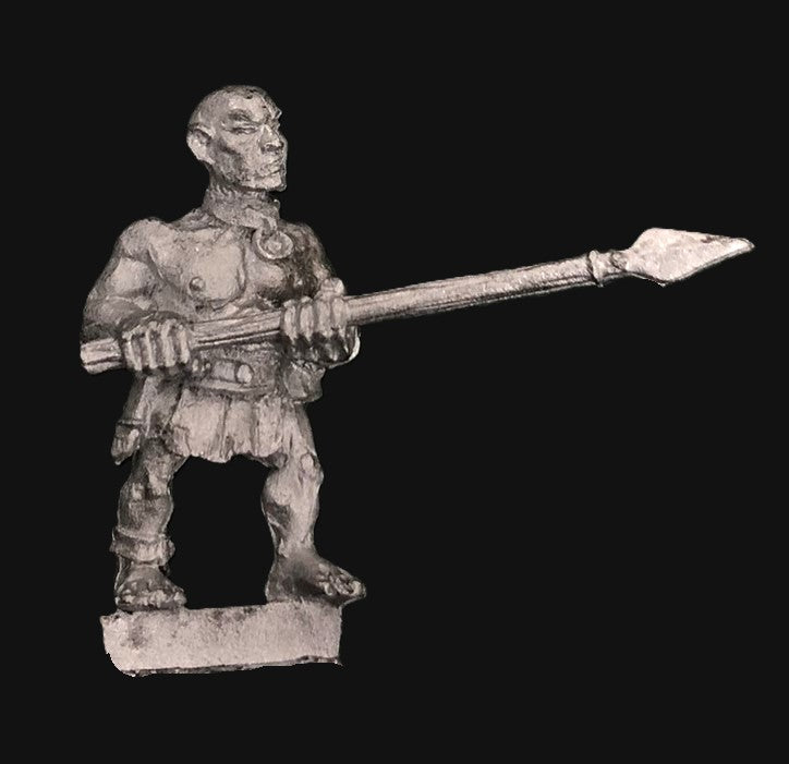 51-1711:  Half-Orc Tribesman with Spear, Attacking