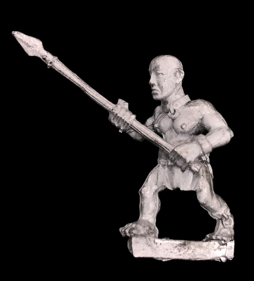 51-1713:  Half-Orc Tribesman with Spear, Advancing
