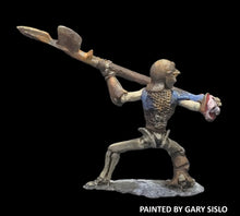 Load image into Gallery viewer, 51-3709:  Skeletal Halberdier, Attacking, with Helmet
