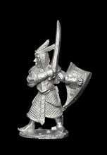 Load image into Gallery viewer, 51-4002:  Dark Elf Heavy Infantry, Sword Over Shoulder, with Kite Shield
