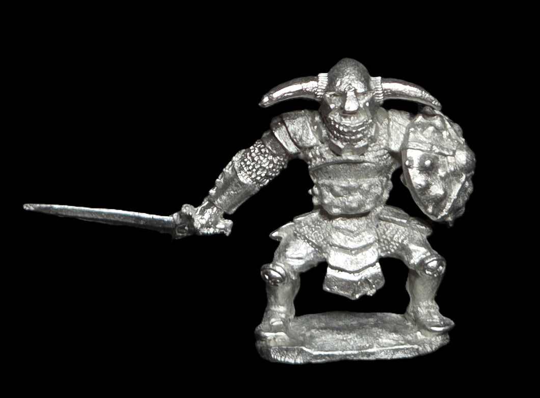 51-5801:  Half-Orc with Sword and Round Shield