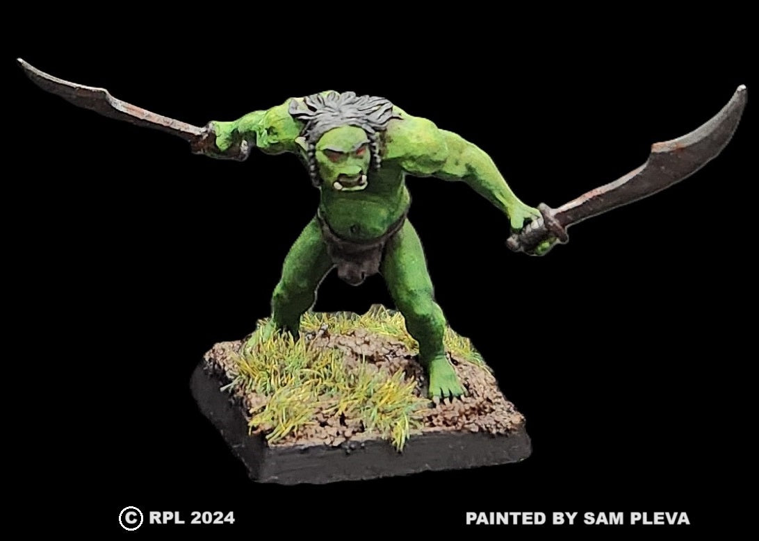 51-9037: Unarmored Heavy Goblin, Facing Left, Hunched Over – Ral