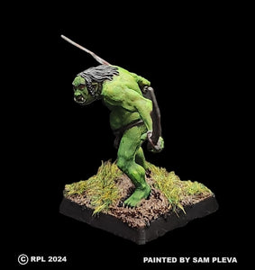 51-9037: Unarmored Heavy Goblin, Facing Left, Hunched Over