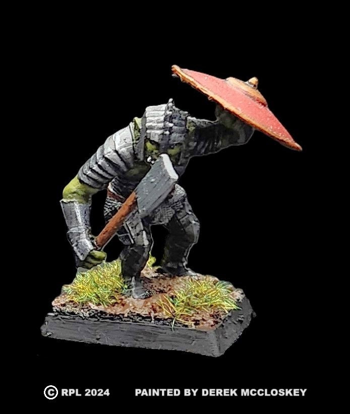51-9042: Heavy Goblin in Full Armor, Blocking – Ral Partha Legacy