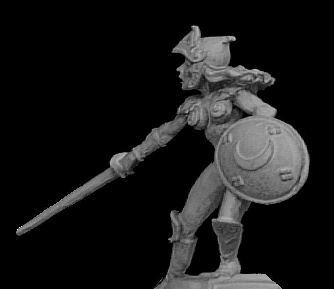 52-0089:  Female Adventurer with Sword and Shield