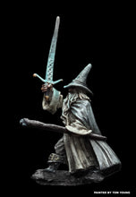 Load image into Gallery viewer, 52-0507:  Wizard with Sword Raised, Staff Forward
