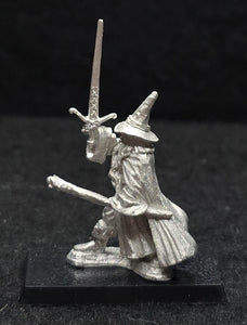 52-0507:  Wizard with Sword Raised, Staff Forward