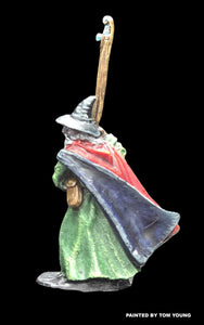 52-0508:  Wizard with Staff Raised High Over Shoulder