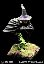 Load image into Gallery viewer, 52-0528:  Sorcerer Advancing, with Cloak and Hat
