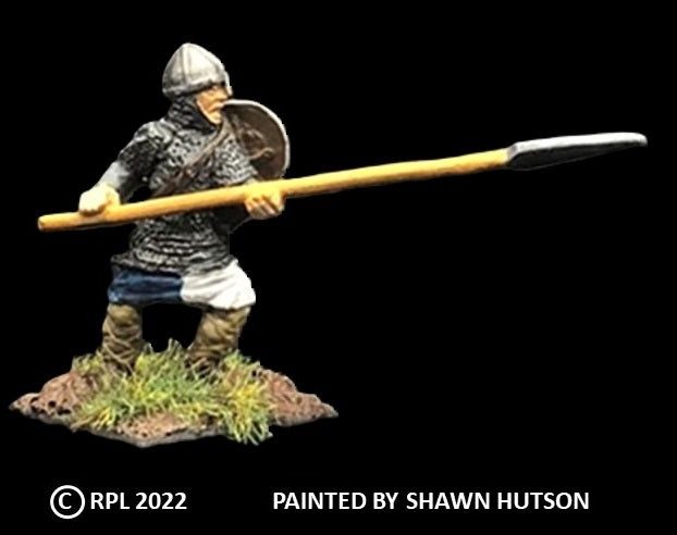 52-1401:  Avalon Men-at-Arms Spearman, in Chainmail, Front Rank