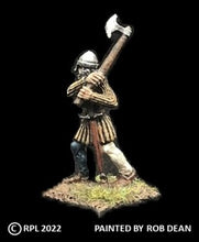 Load image into Gallery viewer, 52-1421:  Avalon Men-at-Arms Advancing with Great Axe, in Gambeson
