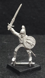 52-1530:  Avalon Cavalryman with Sword, Round Shield, Plumed Helm  [rider only]
