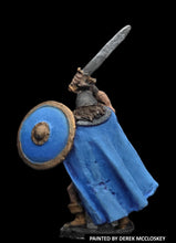 Load image into Gallery viewer, 52-1607:  Northman Attacking with Sword Overhead and Round Shield
