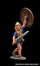 Load image into Gallery viewer, 52-1631:  Shield Maiden Advancing, with Sword Forward and Shield Raised
