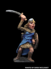 Load image into Gallery viewer, 52-1635:  Shield Maiden Attacking with Sword, Shield, and Helmet
