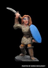 Load image into Gallery viewer, 52-1636:  Shield Maiden Attacking with Sword, Smooth Shield
