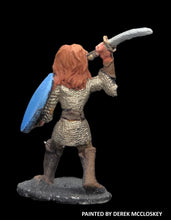 Load image into Gallery viewer, 52-1636:  Shield Maiden Attacking with Sword, Smooth Shield
