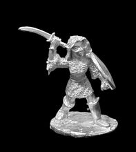 Load image into Gallery viewer, 52-1636:  Shield Maiden Attacking with Sword, Smooth Shield
