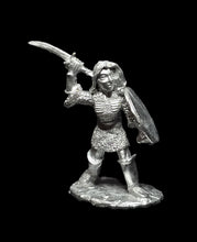Load image into Gallery viewer, 52-1636:  Shield Maiden Attacking with Sword, Smooth Shield
